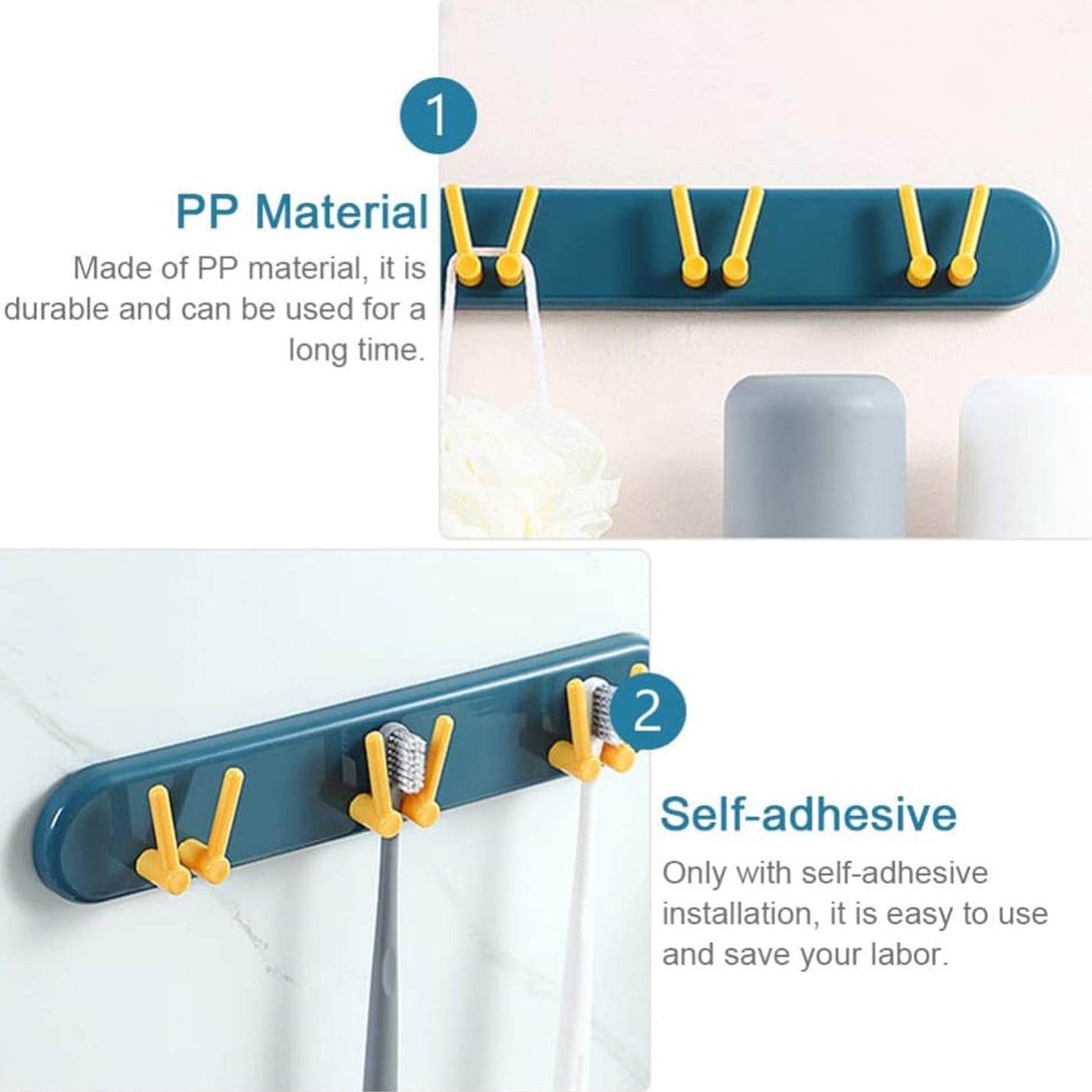 Plastic organizer for toothbrushes and accessories, designed for wall mounting. Plastic organizer for toothbrushes and accessories, designed for wall mounting.